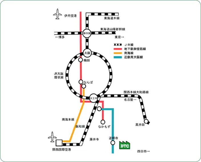 最寄り駅から会社までの案内図